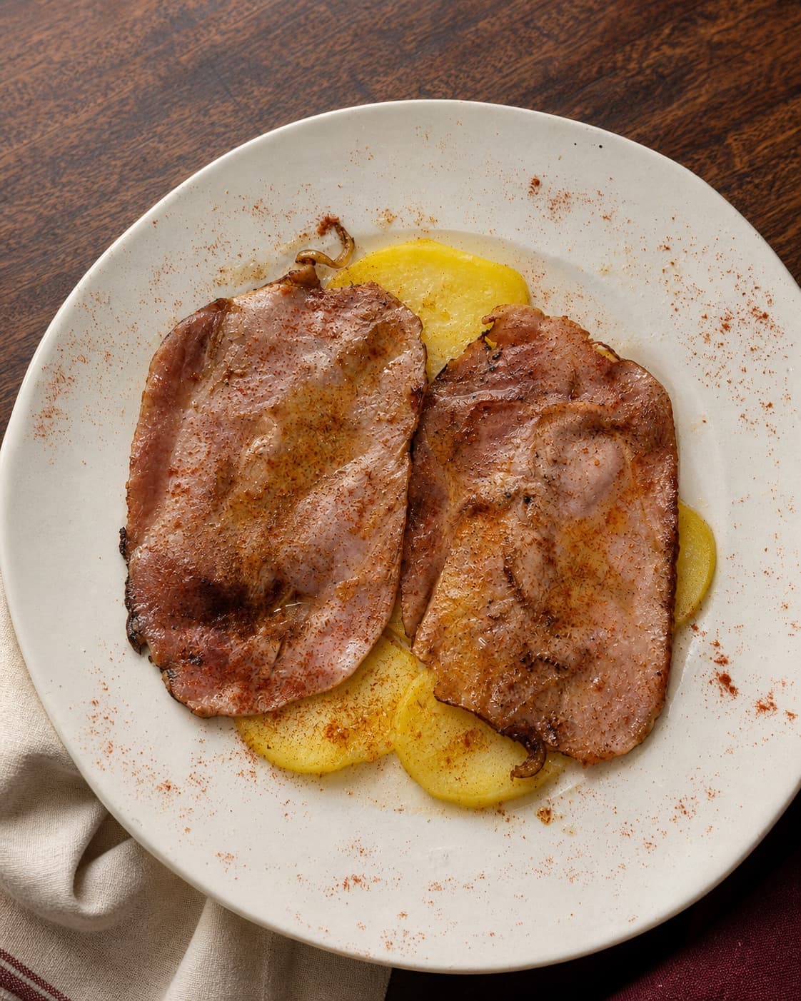 Lacó a la gallega amb patates i pebre vermell de Ca l’Elisa